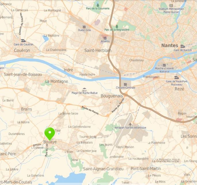 Localisation de Bouaye (44830)
